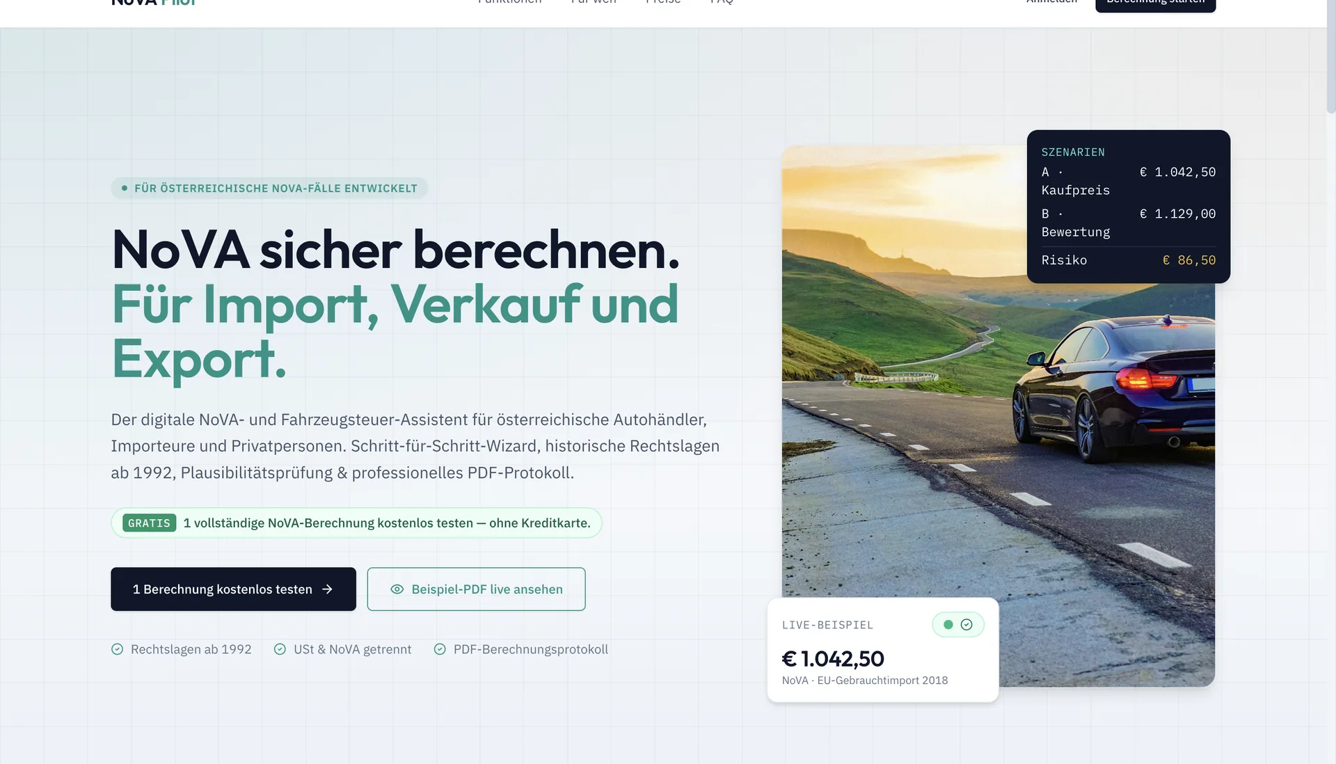 NovaPilot — Digitaler Autoimport-Assistent